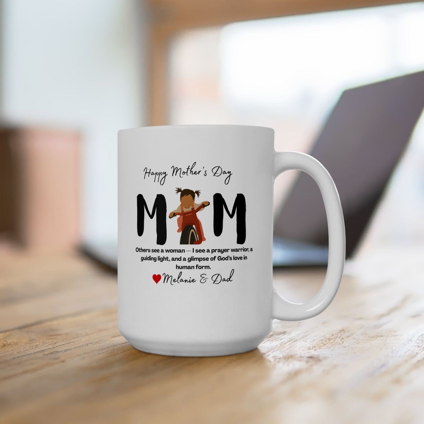 Custom Mother’s Day Mug with Portrait | Add Your Own Text & Bible Verse