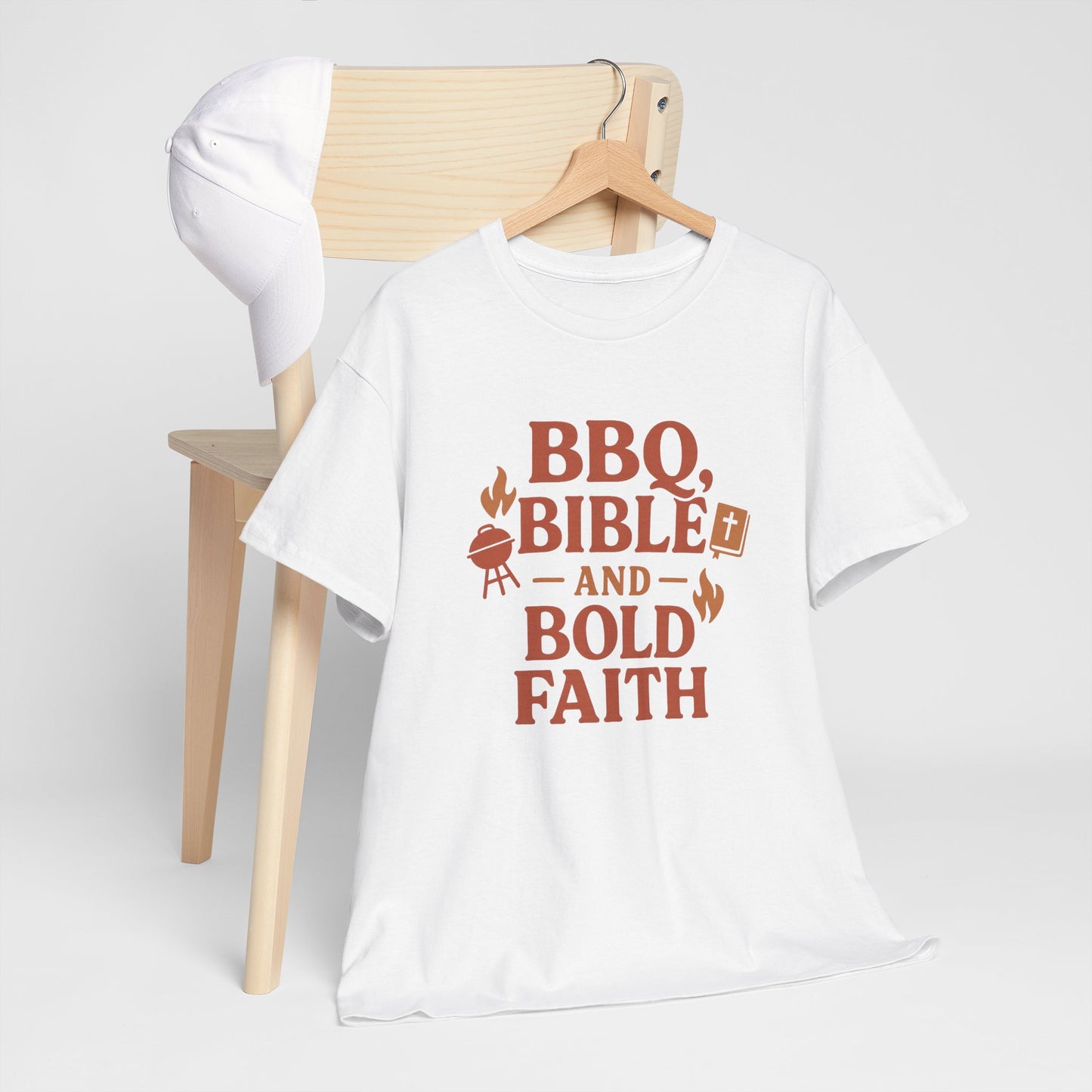 BBQ, Bible & Bold Faith T-Shirt – Dad Tee | Funny Father's Day Gift