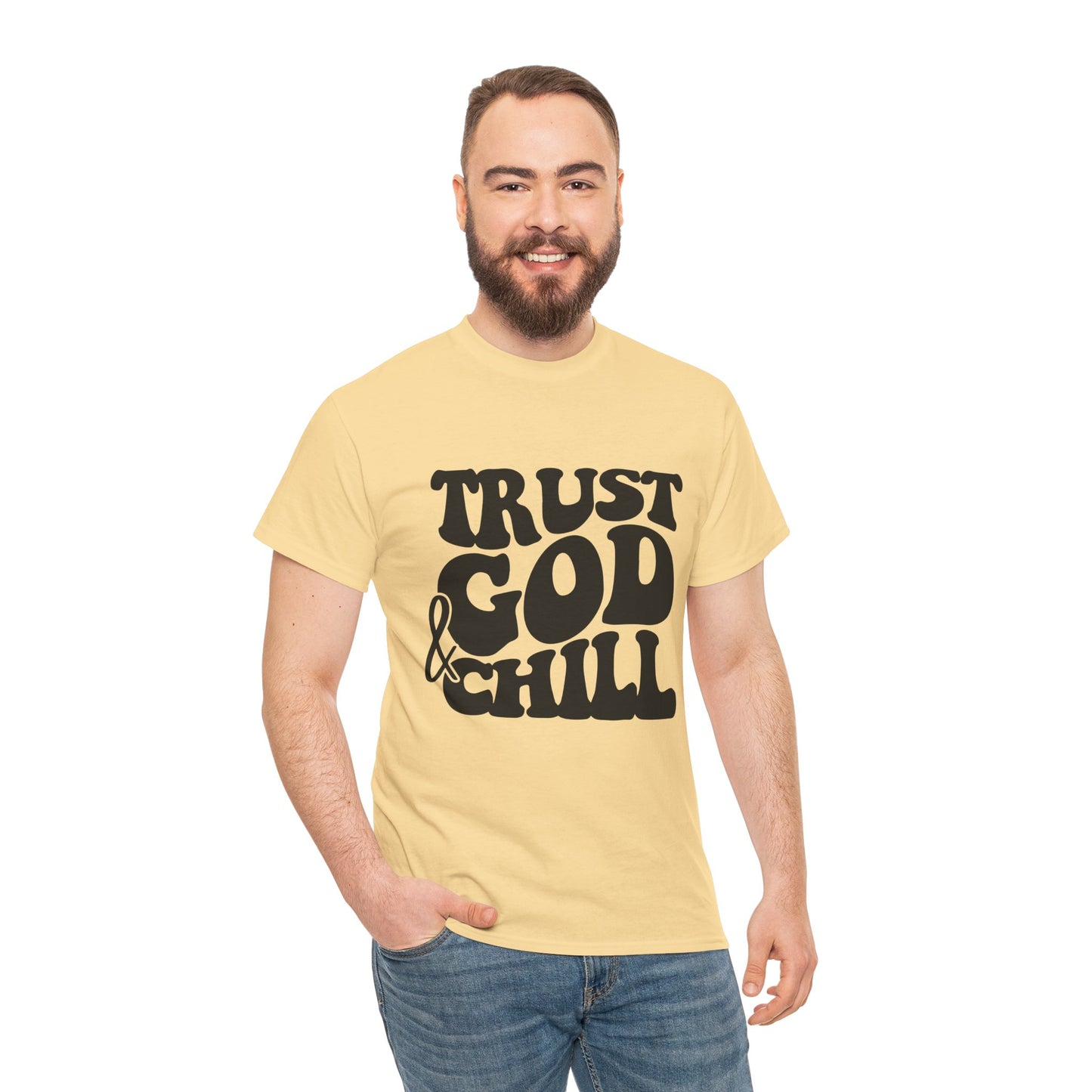 Trust God & Chill T-Shirt – Christian Faith Tee for Relaxed, God-Focused Living