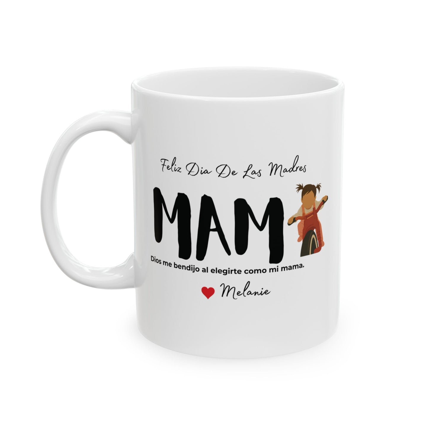Taza Personalizada para el Día de las Madres con Retrato - Agrega Tu Propio Texto oh Versículo Bíblico