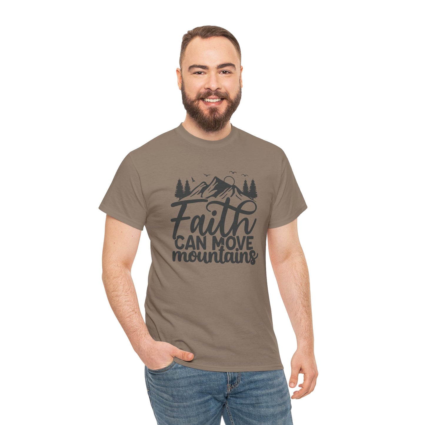Faith Can Move Mountains T-Shirt – Bold Christian Tee