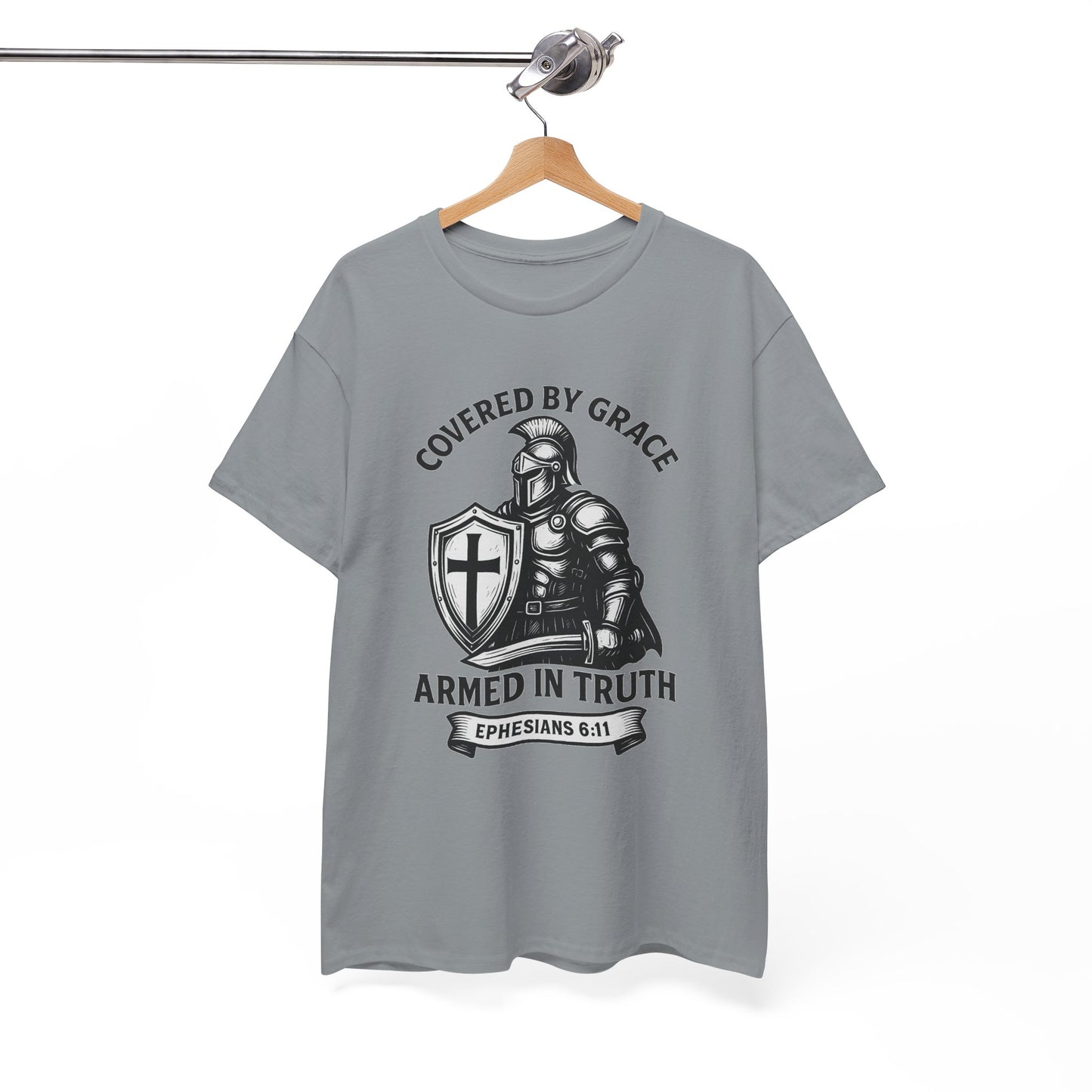 Covered by Grace – Christian Warrior Tee | Faith-Based Shirt