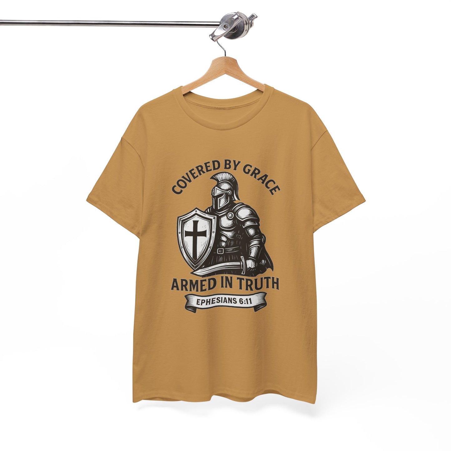 Covered by Grace – Christian Warrior Tee | Faith-Based Shirt