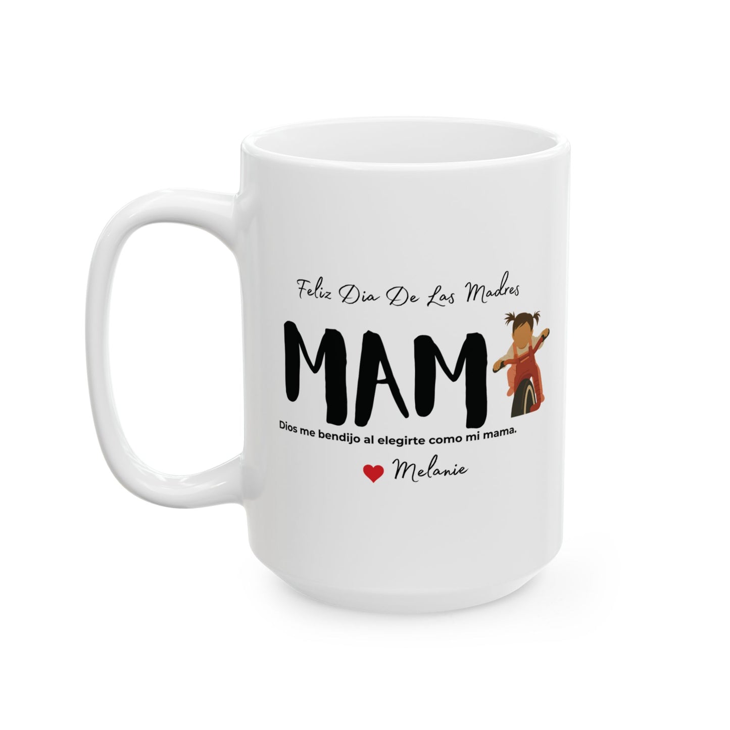 Taza Personalizada para el Día de las Madres con Retrato - Agrega Tu Propio Texto oh Versículo Bíblico