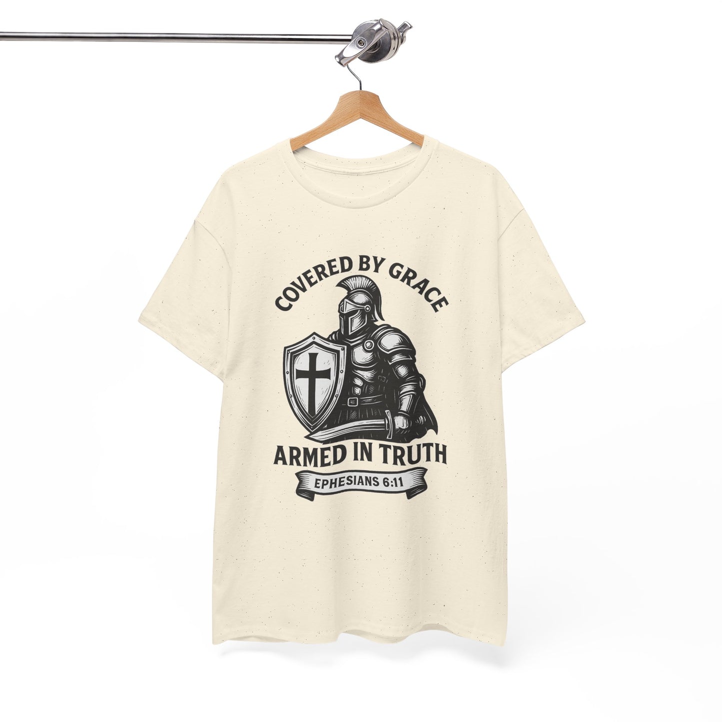 Covered by Grace – Christian Warrior Tee | Faith-Based Shirt