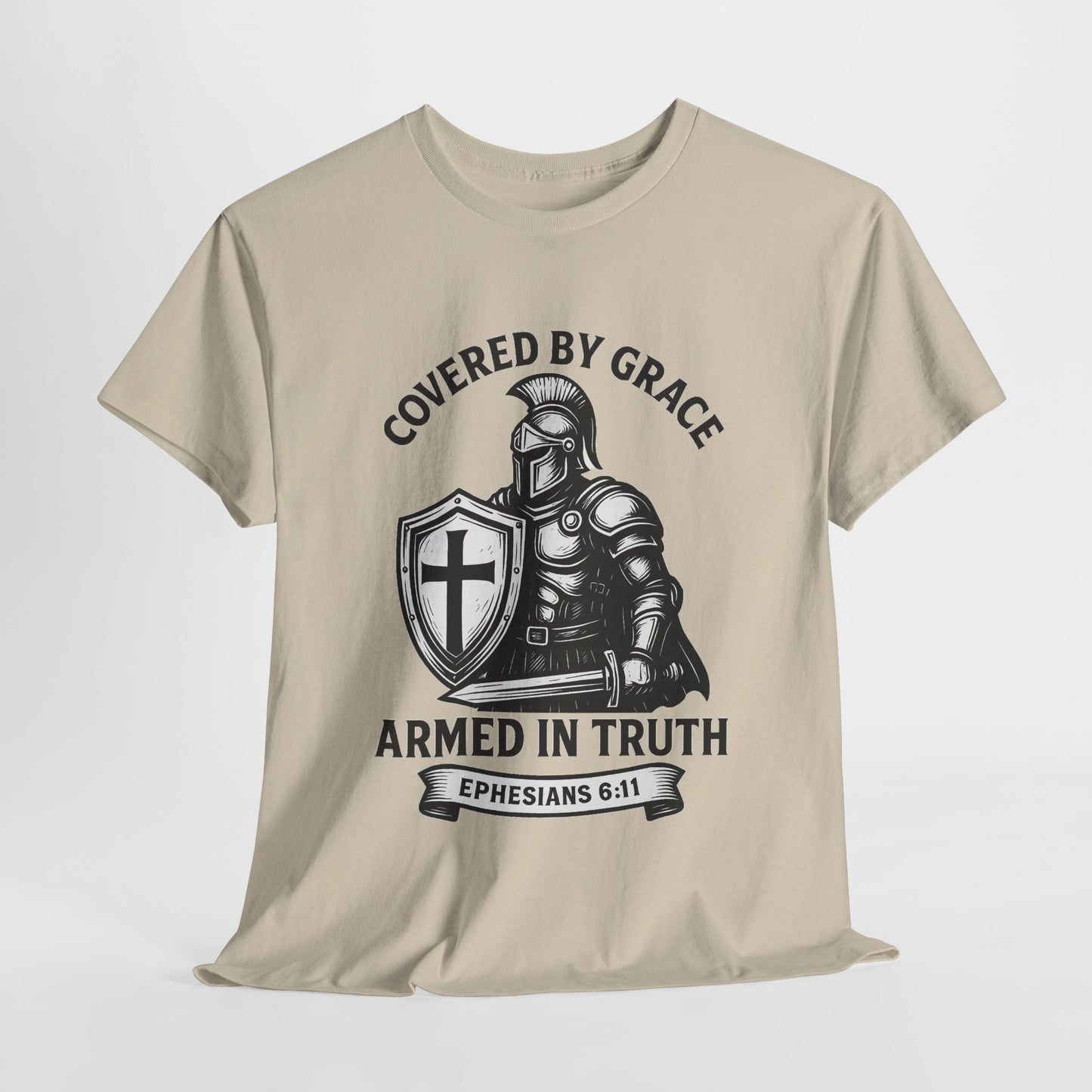 Covered by Grace – Christian Warrior Tee | Faith-Based Shirt