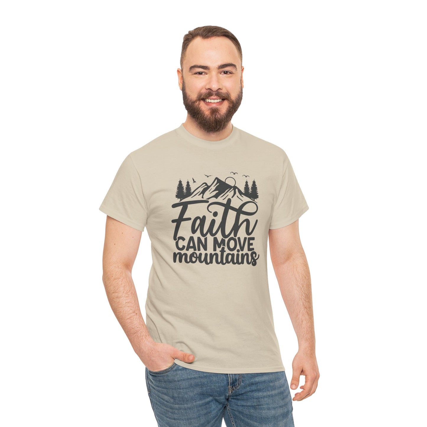 Faith Can Move Mountains T-Shirt – Bold Christian Tee