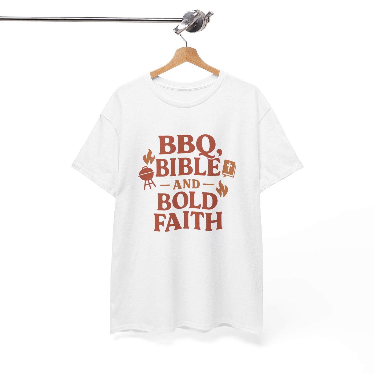 BBQ, Bible & Bold Faith T-Shirt – Dad Tee | Funny Father's Day Gift