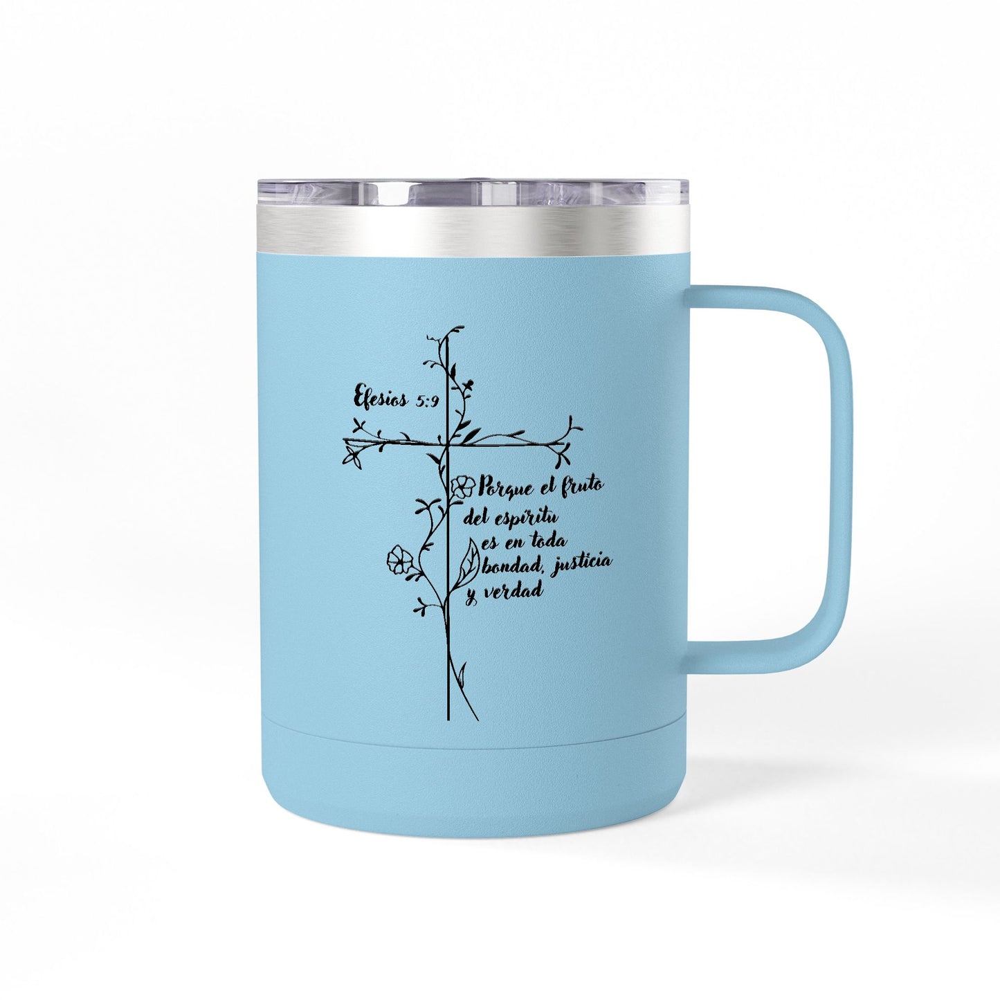 Efesios 5:9 Christian Mug | Faith-Inspired 15oz Tumbler Gift