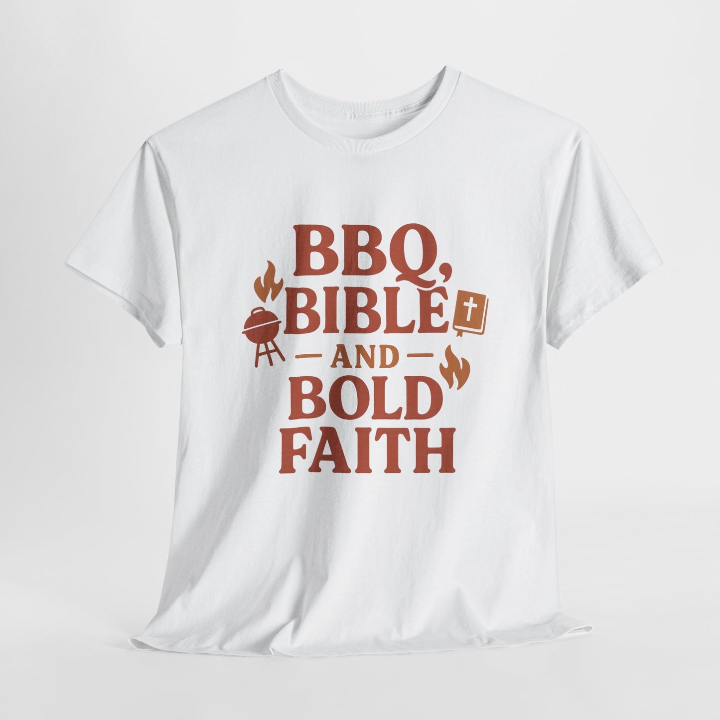 BBQ, Bible & Bold Faith T-Shirt – Dad Tee | Funny Father's Day Gift