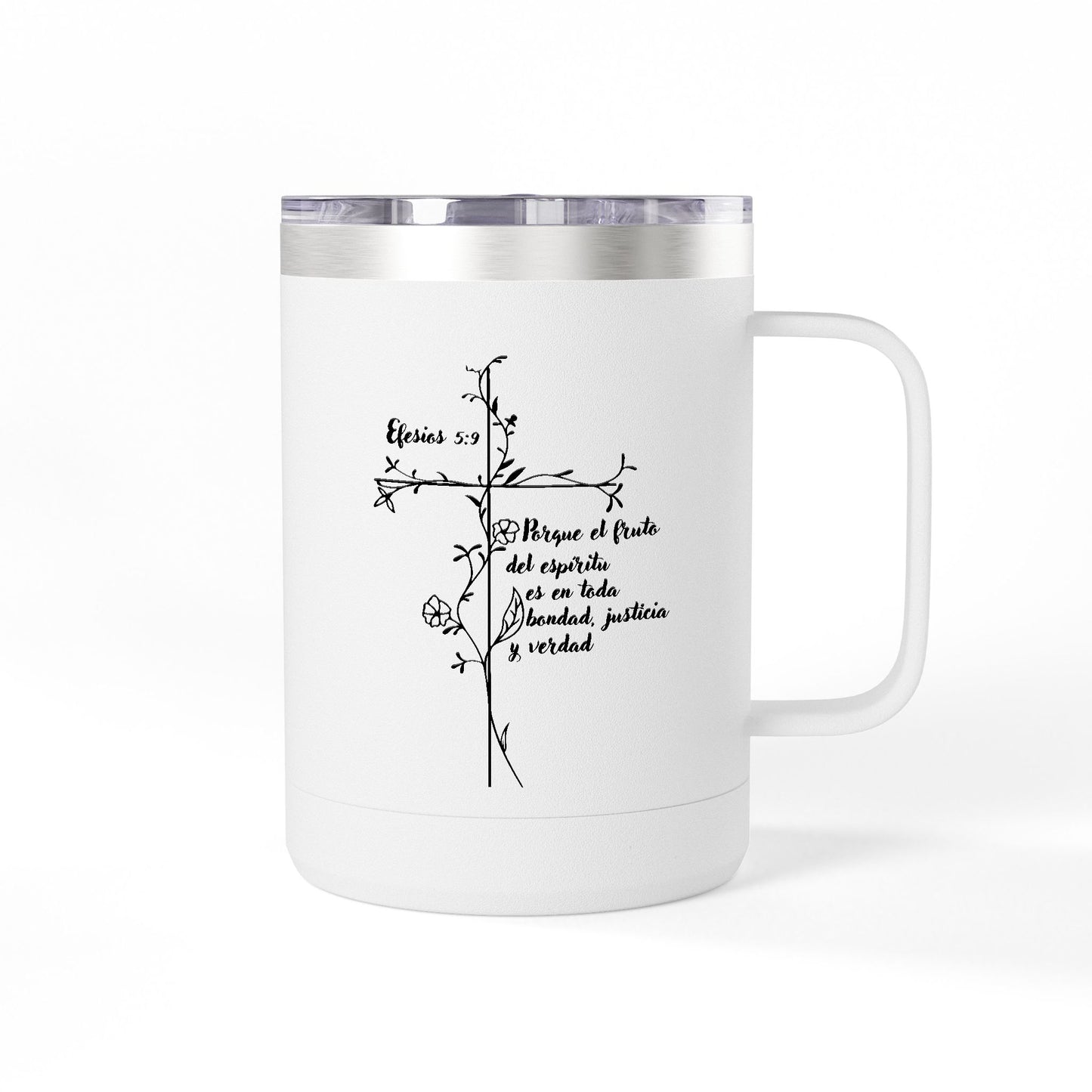 Efesios 5:9 Christian Mug | Faith-Inspired 15oz Tumbler Gift