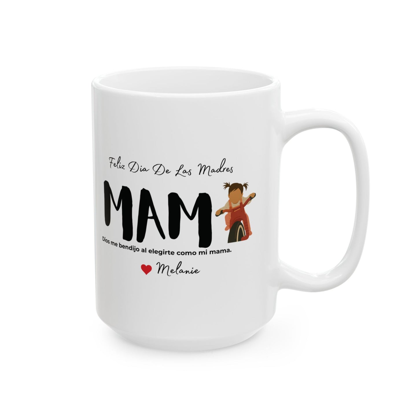 Taza Personalizada para el Día de las Madres con Retrato - Agrega Tu Propio Texto oh Versículo Bíblico