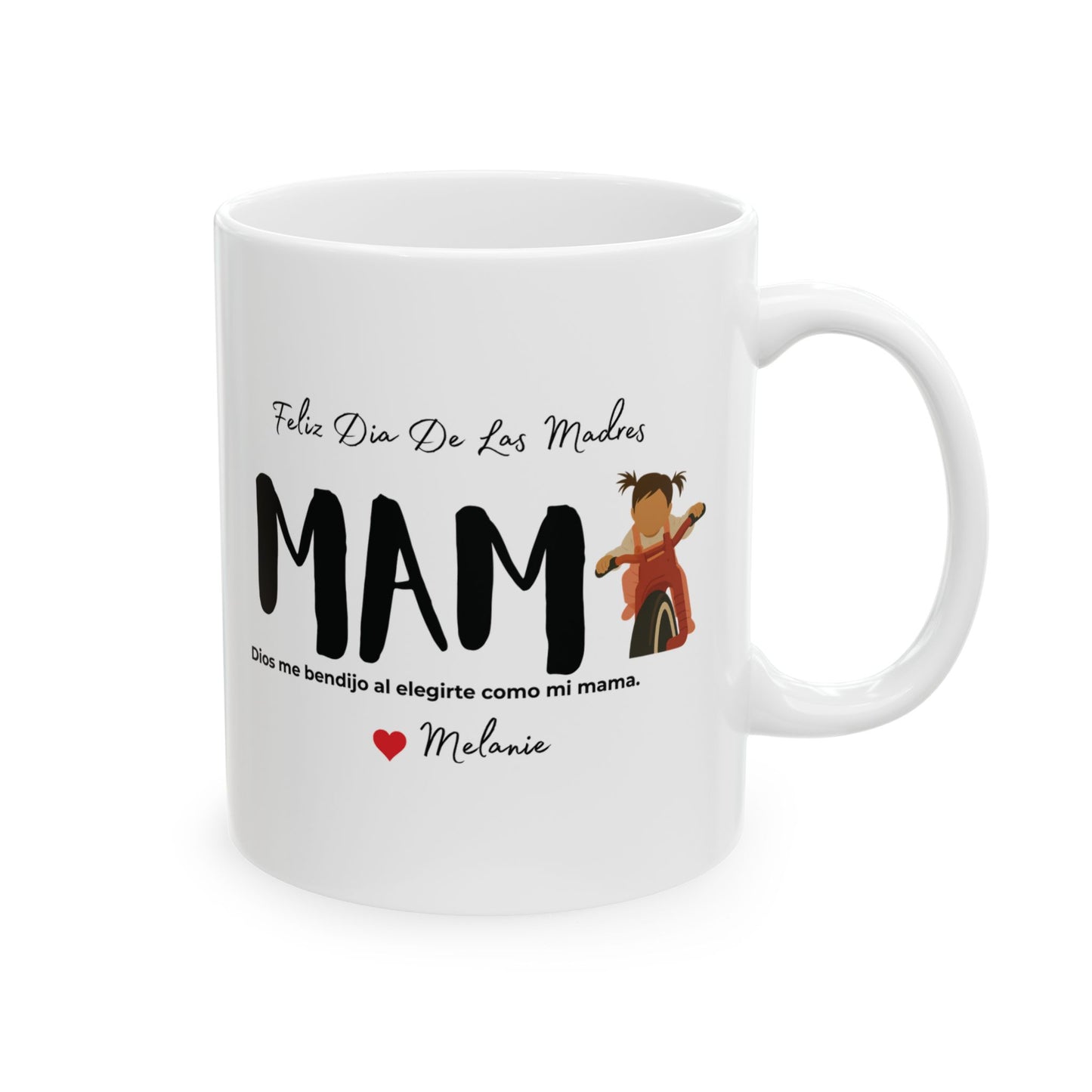 Taza Personalizada para el Día de las Madres con Retrato - Agrega Tu Propio Texto oh Versículo Bíblico