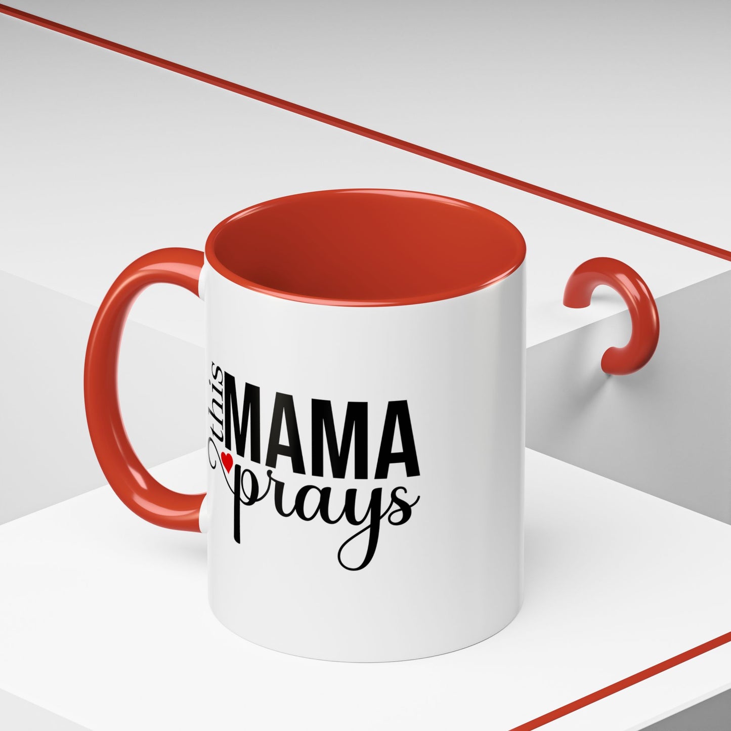This Mama Prays Accent Coffee Mug - 11oz & 15oz