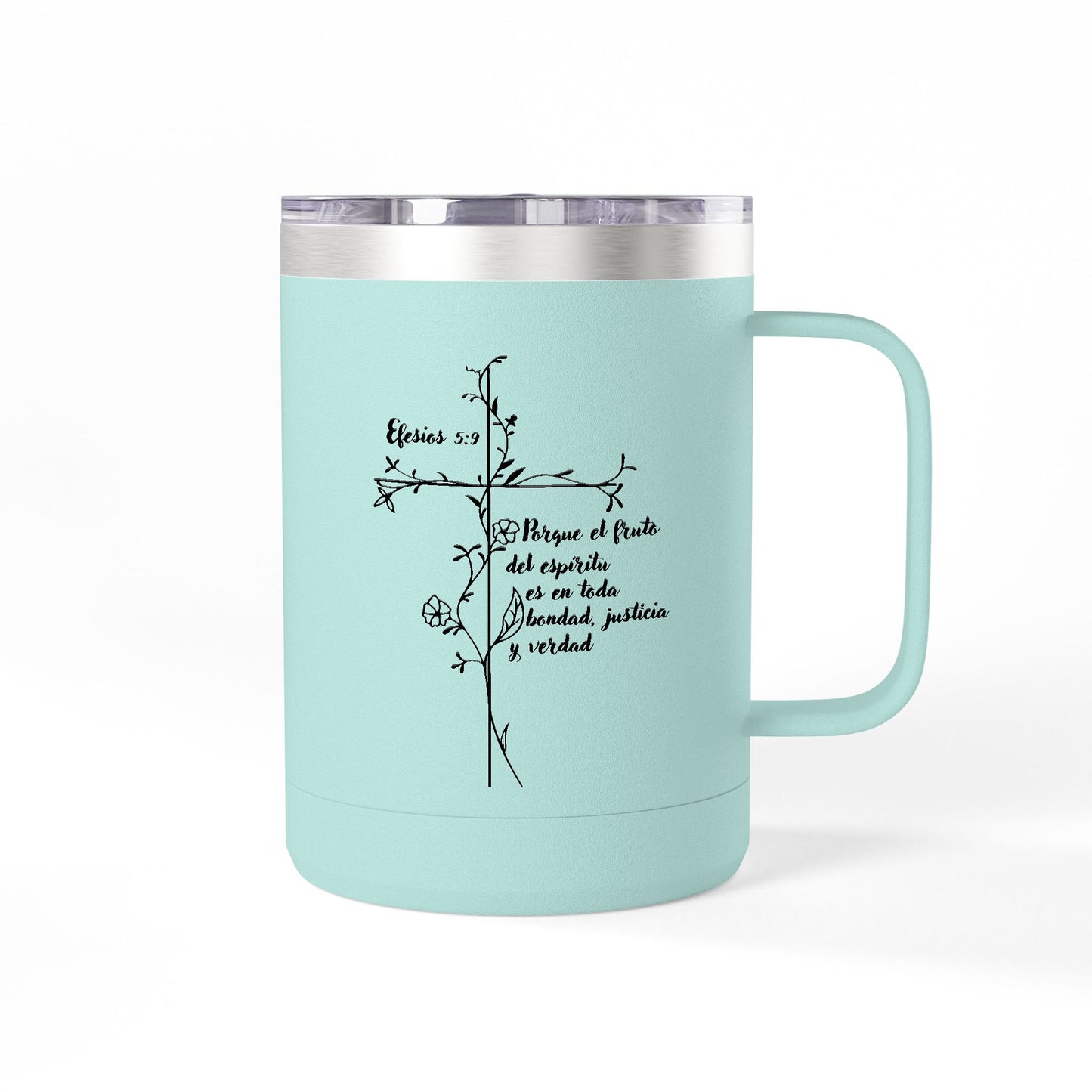 Efesios 5:9 Christian Mug | Faith-Inspired 15oz Tumbler Gift