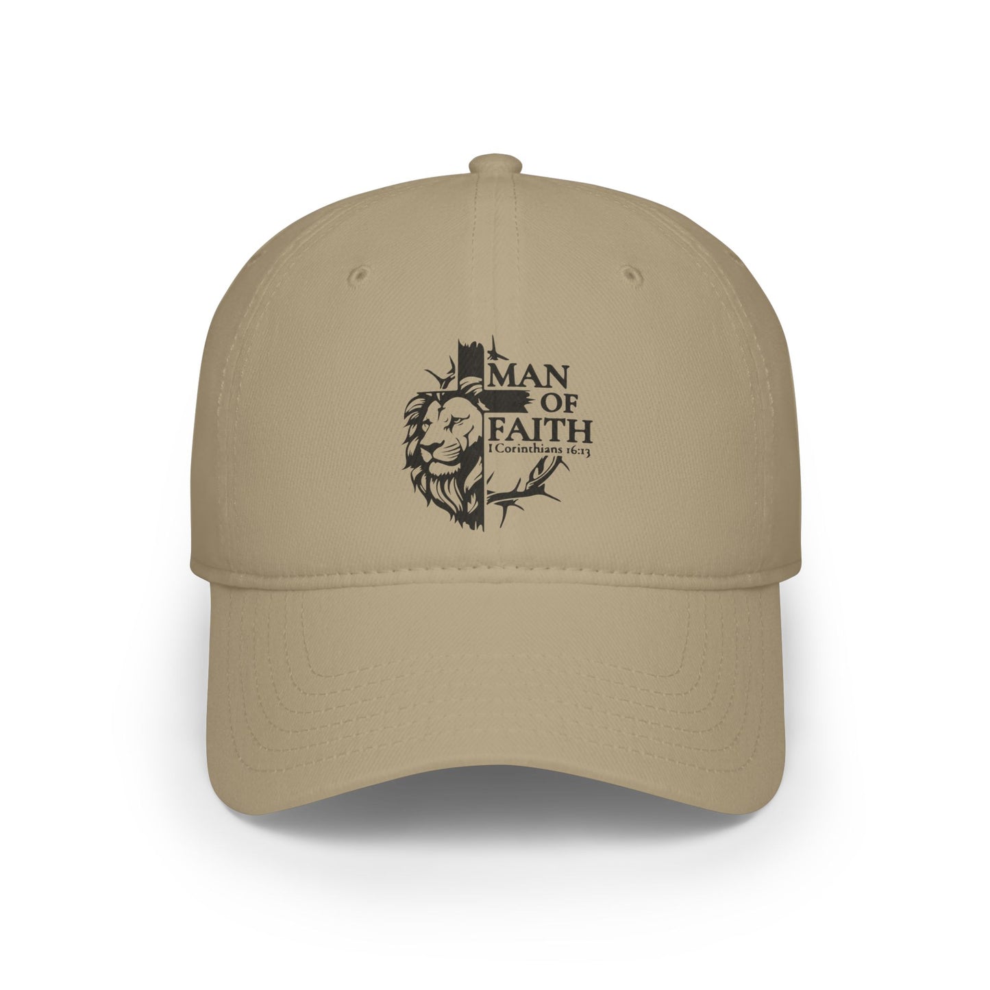 Faith-Inspired Low Profile Baseball Cap - Man of Faith, Religious Gift, Daily Wear, Adjustable Cap, Casual Style