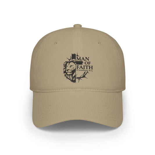 Faith-Inspired Low Profile Baseball Cap - Man of Faith, Religious Gift, Daily Wear, Adjustable Cap, Casual Style