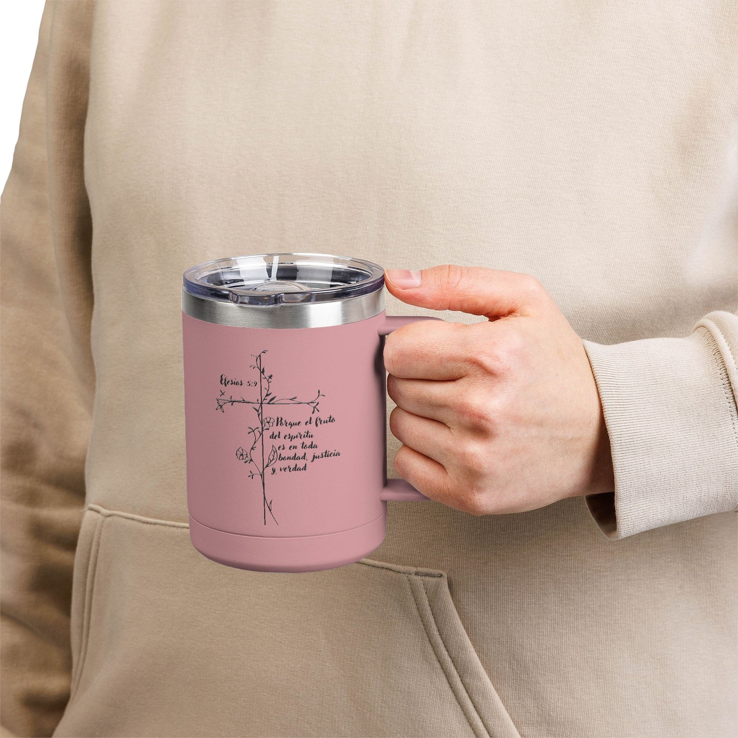 Efesios 5:9 Christian Mug | Faith-Inspired 15oz Tumbler Gift